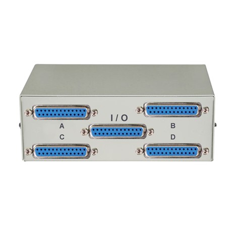 [ABDE25] 4 to 1 ABCD DB25 Manual Switch Box