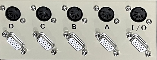 [AB5DM2] DIN5/HD15 4 to 1 Switch Box