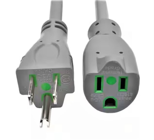 [PCACXH-14-15] Hospital Grade Power Cord Gray NEMA 5-15P To NEMA 5-15R SJT