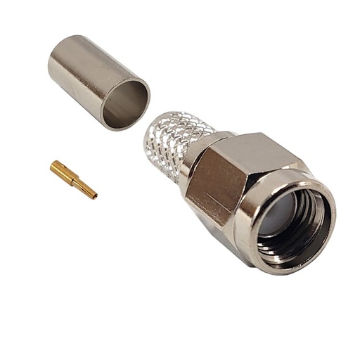 [SMARPM-LLR240] Connecteur à sertir mâle à polarité inversée SMA pour LMR-240 50 Ohm