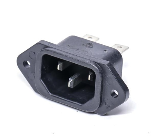 [ZSW-EAC311X] 3PIN PANEL MOUNT AC POWER IEC 320-C14  10A 250VAC