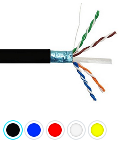CAT6A Shielded Solid  (650MHz) 23AWG CMP/Plenum Cable - 1000ft