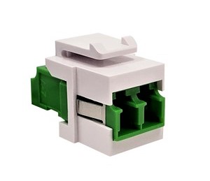 [WPIN-LCLC-OS2/APC] LC to LC Keystone Wall Plate Insert Singlemode APC Duplex