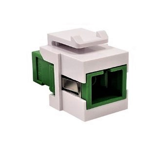 [WPIN-SCSC-OS2/APC] SC/SC Keystone Wall Plate Insert  Singlemode APC Simplex