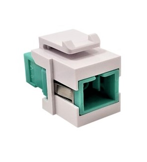 [WPIN-SCSC-OM3/4] SC Simplex Multimode OM3/OM4 Fiber Optic Keystone Wall Plate Insert