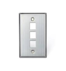 QuickPort Wallplate, Single Gang, Stainless Steel