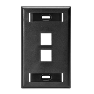 Leviton Quickport - Black Wallplates