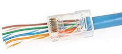 PASS THROUGH RJ45 (EZ) CONNECTORS CAT5E