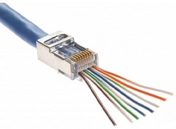 CAT5E Shielded Pass Through (EZ) RJ45 Connectors