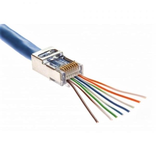 Pass Through CAT6 RJ45 Connectors - Shielded