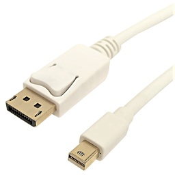 Câble Mini DisplayPort Mâle vers DisplayPort Mâle avec Audio 4Kx2K - FT4 Blanc