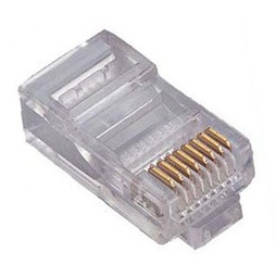 [RJ45MS-10] RJ45 Plug Modular Connector for Round Solid Cable (8P 8C) - 10 PK