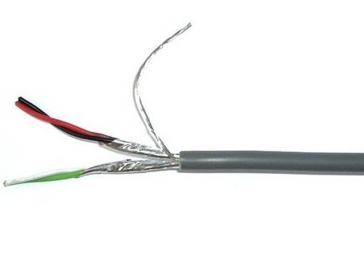 [CKPRI04-18/1000] 2 paires blindées individuellement 18AWG 16 brins FT4 gris - 1000'