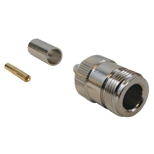 [NF-LLR400] N-Type Female Crimp Connector for RG8 (LLR-400) 50 Ohm