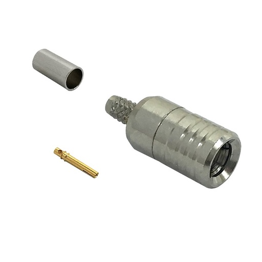 [SMBM-LLR100] Connecteur à sertir mâle SMB pour RG174 (LMR-100) 50 Ohm