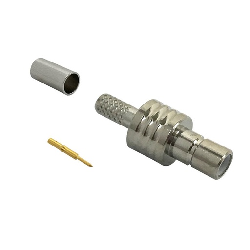 [SMBF-LLR100] Connecteur à sertir femelle SMB pour RG174 (LMR-100) 50 Ohm