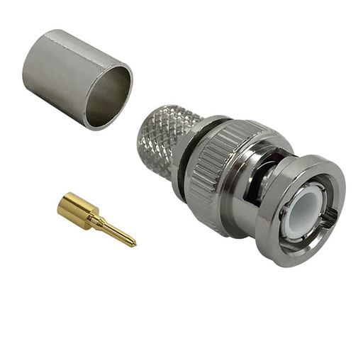 [BNCM-LLR400] Connecteur BNC mâle à sertir pour RG8 (LMR-400) 50 Ohm