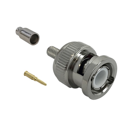 [BNCM-LLR100] Connecteur BNC mâle à sertir pour RG174 (LLR-100) 50 Ohm