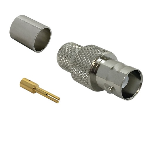 [BNCF-LLR400] Connecteur à sertir femelle BNC pour RG8 (LMR-400) 50 Ohm