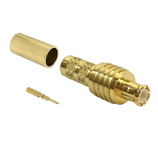 [MCXM-LLR195] Connecteur à sertir mâle MCX pour RG58 (LMR-195) 50 Ohm