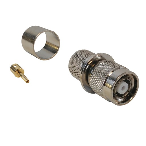[TNC-RPM-LLR600] Connecteur à sertir mâle à polarité inversée TNC pour LMR-600 50 Ohm