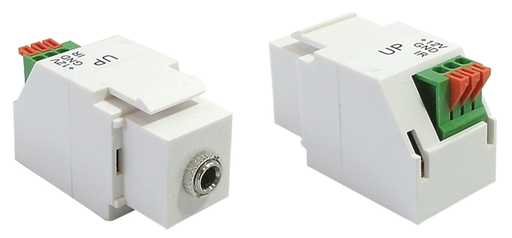 [WPIN-35MMP] Bouton poussoir de 3,5 mm vers insert de plaque murale Keystone femelle