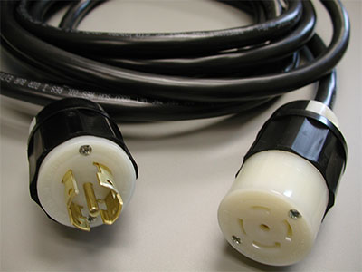 Power Cable NEMA L21-20 5 Wire #10 AWG 600 Volts