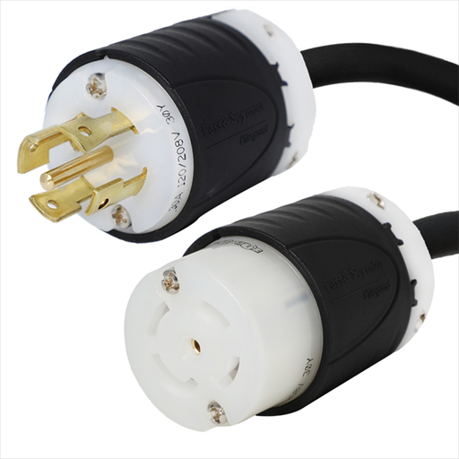 [PCC-L2130P--L2130R-X] L21-30P to L21-30R Extension Power Cords - 30A, 120/208V, 3-Phase