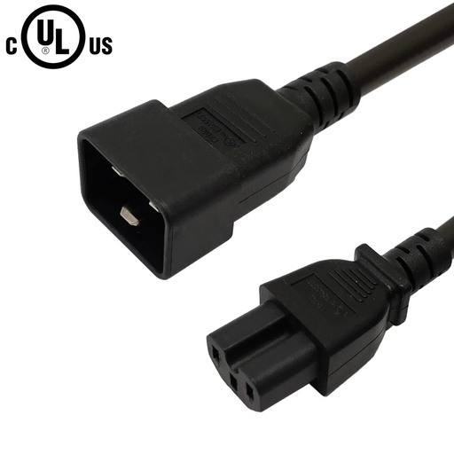Câble d'alimentation IEC C15 vers IEC C20