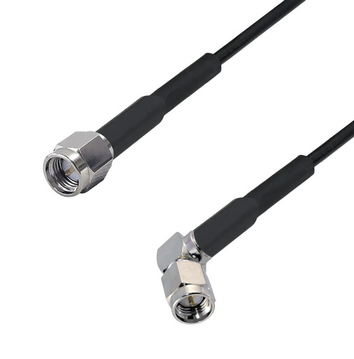 [LLR195-SMAMSMARAM-X] Câble LMR-195 SMA mâle vers SMA (angle droit) mâle