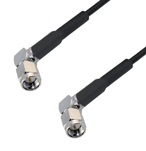 [LLR195-SMARAMSMARAM-X] Câble LMR-195 SMA (angle droit) mâle vers SMA (angle droit) mâle
