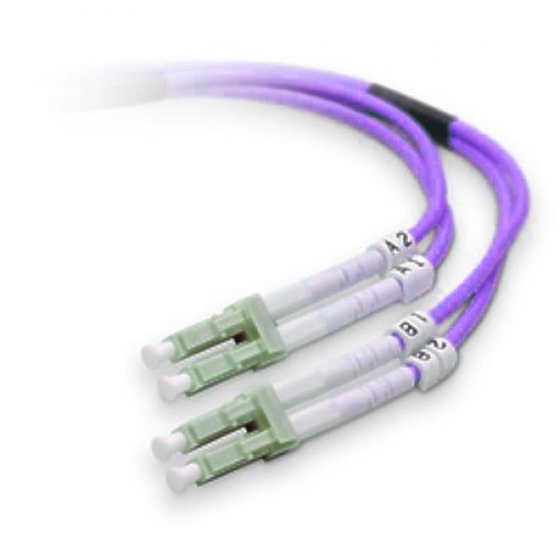 OM4 50µ Multimode Duplex OFNR Violet Jacket LC/LC