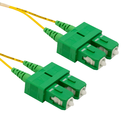 OS2 9µ monomode duplex SC/APC vers LC/APC gaine OFNR