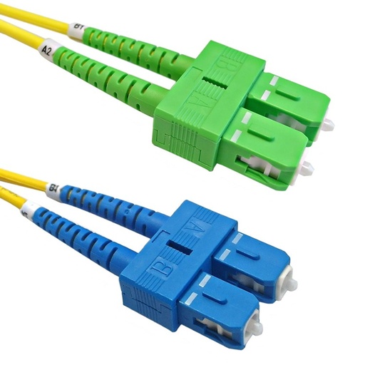 OS2 9µ monomode duplex SC vers SC/APC gaine OFNR