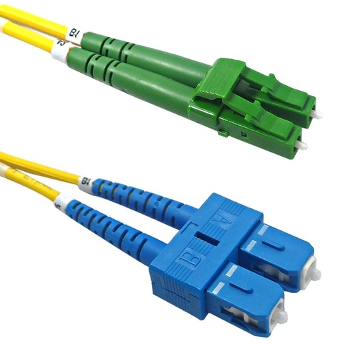 OS2 9µ Singlemode Duplex LC/APC to SC LSZH/OFNR Jacket