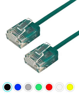 CAT6 Micro-Thin (10 GIG) Molded Patch Cable 32AWG Riser CMR