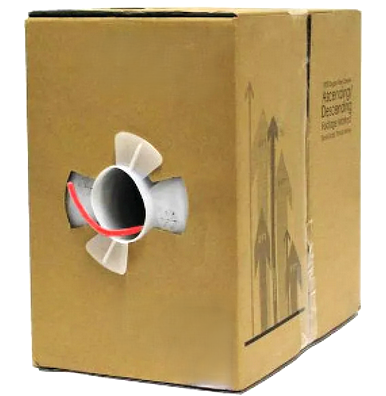[FA122-CMR-BX/1000] Fire Alarm Cable 12AWG/2C - FPLR/CMR Fire Rated - Red 1000' Pull box