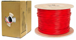 Shielded Fire Alarm Cable 16AWG/2C & 4C CMP Plenum Fire Rated - Red - 1000ft