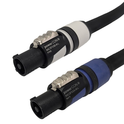 PowerCON Blue to Grey AC Power-in/out - 12AWG SOOW