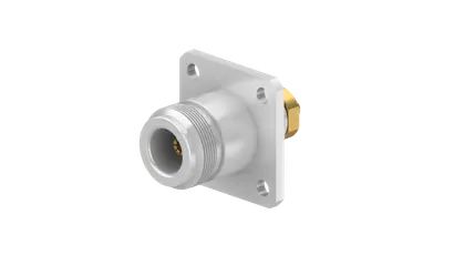 [ZHS-25_N-50-2-14/133_NE] HUBER+SUHNER  25_N-50-2-14/133_NE  N, 50 Ohm, Straight panel cable jack (female), flange mount