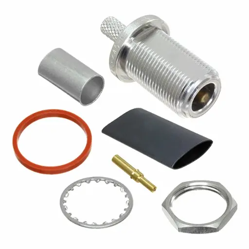 [ZAP-TC-240-NF-BH-X] TC-240-NF-BH-X, Amphenol Times Microwave Systems,  N Type Connector Jack, Female Socket 50 Ohms Panel Mount Solder