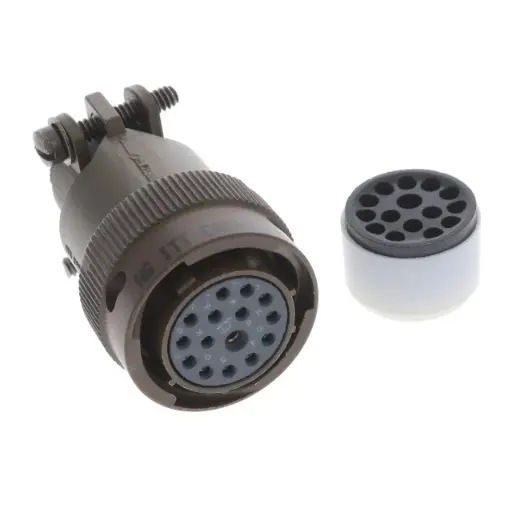 [ZCA-MS3116F14-15S] MS3116F14-15S, 15 Position Circular Connector Plug, Female Sockets Solder Cup, ITT CANNON