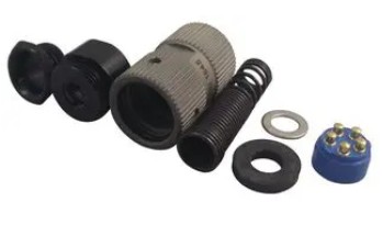 [U-229/UG1] DIN Audio / Video Connector, 5 Contacts, Plug, Cable Mount, Solder, Gold Plated Contacts, COOPER INTERCONNECT