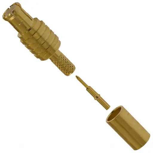 [ZAP-252103] 252103, MCX Connector Plug, Male Pin 50 Ohms Free Hanging (In-Line) Solder, Amphenol RF