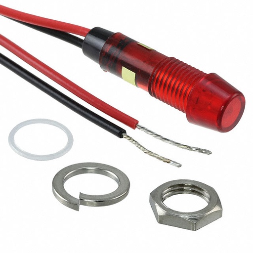 [ZZZ-677-3135-331f] 677-3135-331f, LED Panel Mount Indicators 7MM HR/R PMI-12VDC W/O-RING, Dialight, (price for 10)