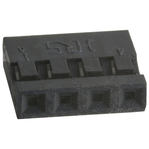 [ZHR-A4B-4S-2C] A4B-4S-2C, 4 Position Rectangular Housing Connector Receptacle Black 0.079" (2.00mm), Hirose