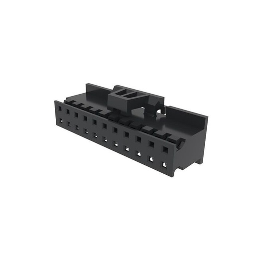 [ZAP-10073599-022LF] 10073599-022LF, 22 Position Rectangular Housing Connector Receptacle Black 0.079" (2.00mm), Amphenol ICC (FCI)