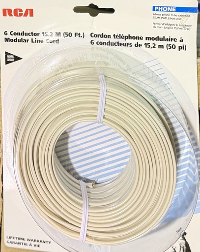 [RJ12CI-50] 50 pds 6-Conductor RJ12 Cable Plat - IVORE